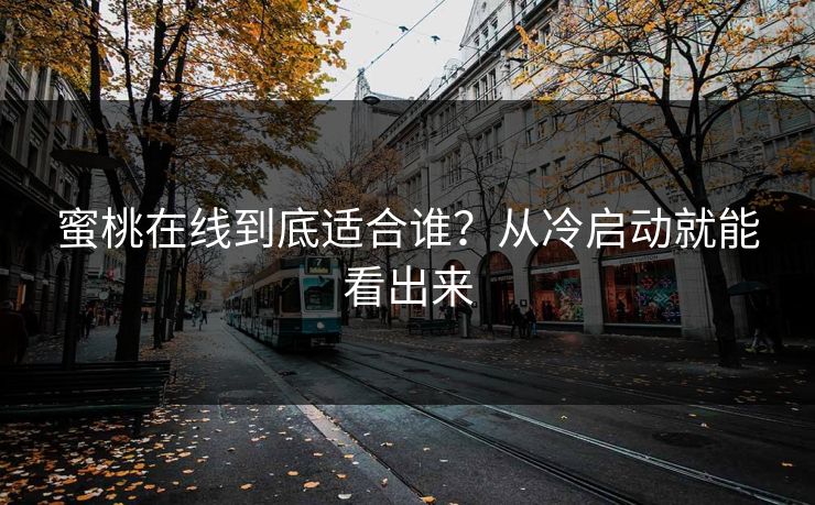 蜜桃在线到底适合谁？从冷启动就能看出来